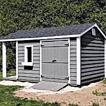 10 x 12 high classic with 4 foot gable porch